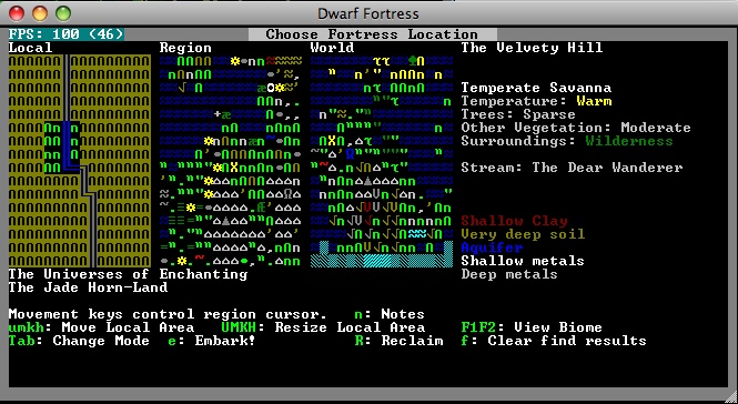 Choose Fortress Location screen (v0.31.19)